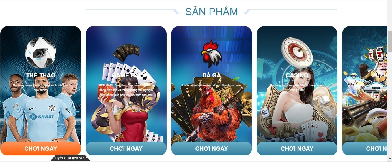 Tại Shbet có những sản phẩm gì?